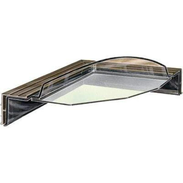 Fixed Curb Mount Impact Aluminum Skylight - Bronze/Clear - Image 3