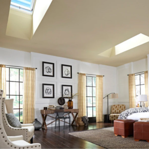 VELUX Electric Venting Curb Mount Skylight - White Solar Powered Shade - Image 3