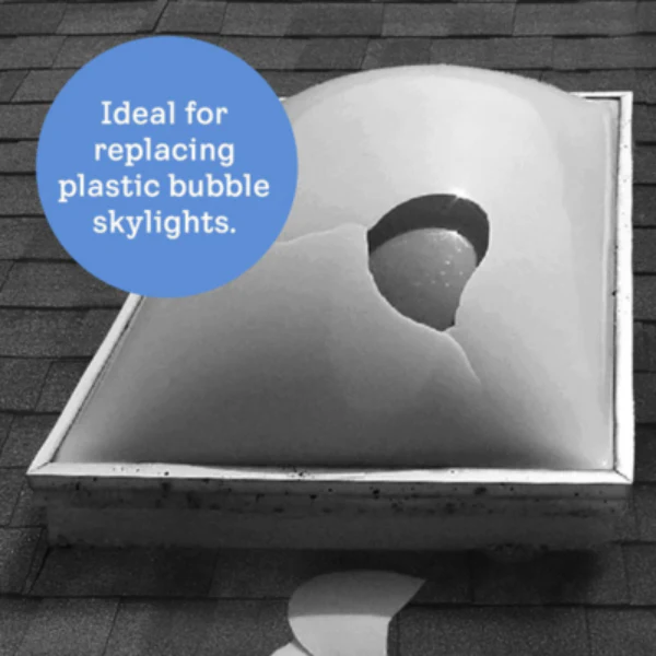 VELUX Fixed Curb Mount Skylight - White Solar Powered Shade - Image 4