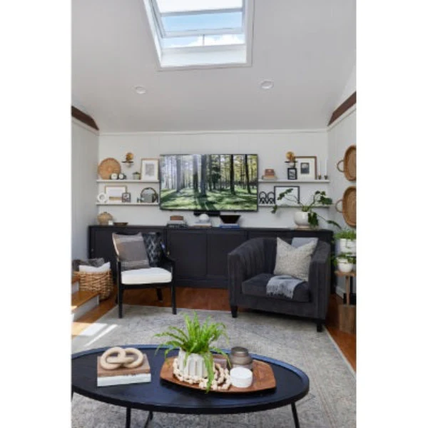 VELUX Electric Venting Curb Mount Skylight - White Solar Powered Shade - Image 7