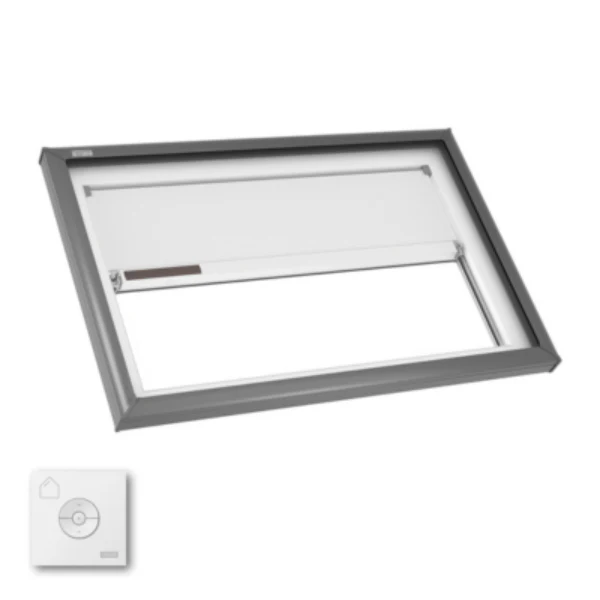 VELUX Fixed Curb Mount Skylight - White Solar Powered Shade - Image 21