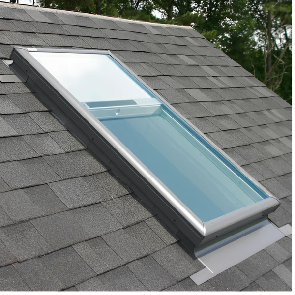 VELUX Fixed Curb Mount Skylight - White Solar Powered Shade - Image 5