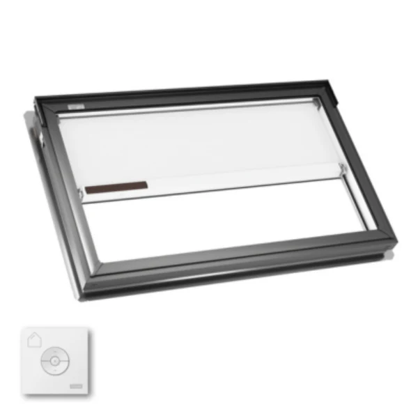 VELUX Fixed Deck Mount Skylight - White Solar Powered Shade - Image 19