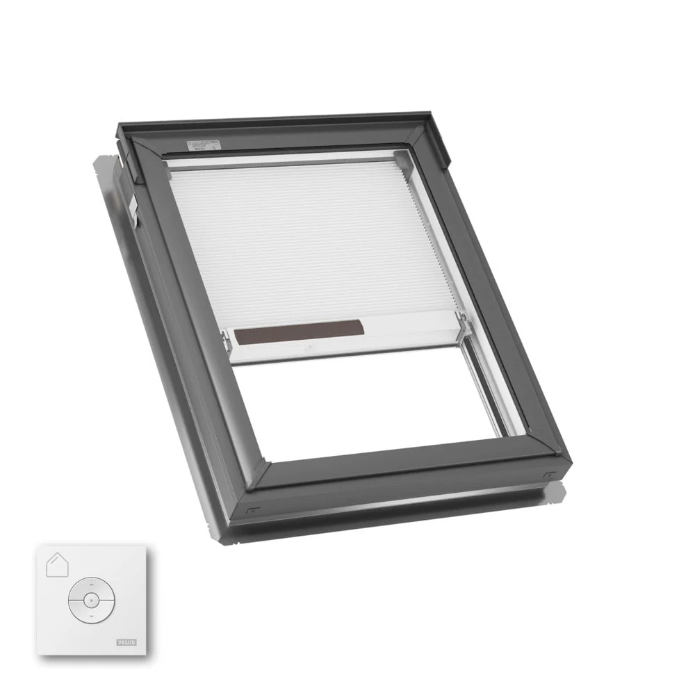 VELUX Fixed Deck Mount Skylight - White Solar Powered Shade - Image 20