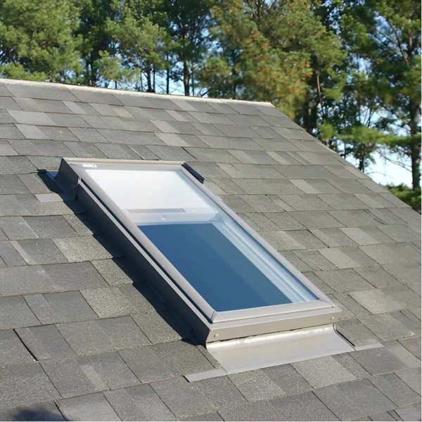VELUX Fixed Deck Mount Skylight - White Solar Powered Shade - Image 4