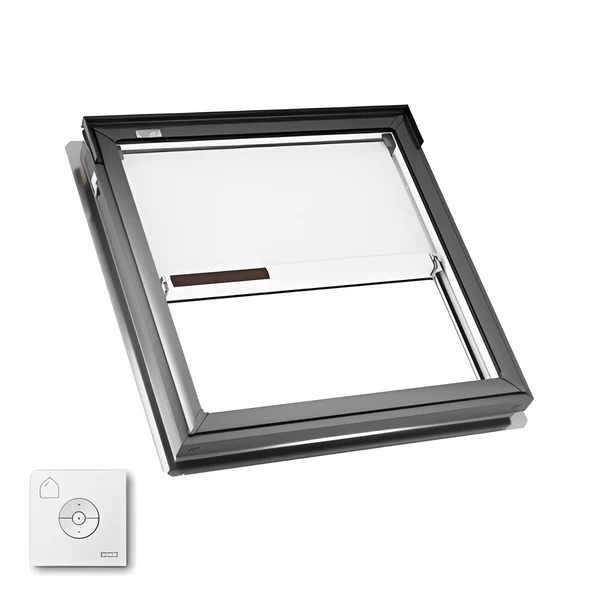 VELUX Fixed Deck Mount Skylight - White Solar Powered Shade - Image 5