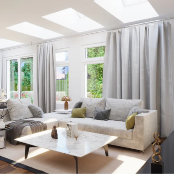 VELUX Fixed Deck Mount Skylight - White Solar Powered Shade - Image 7
