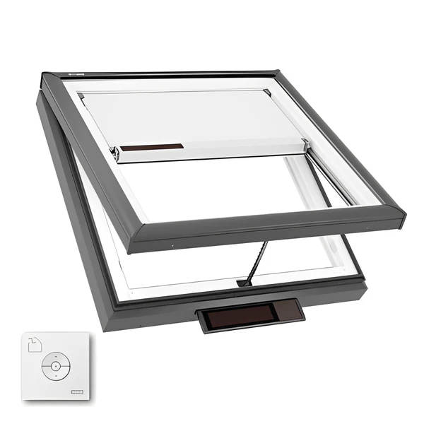 VELUX Solar Powered Venting Curb Mount Skylight - White Solar Powered Shade - Image 19