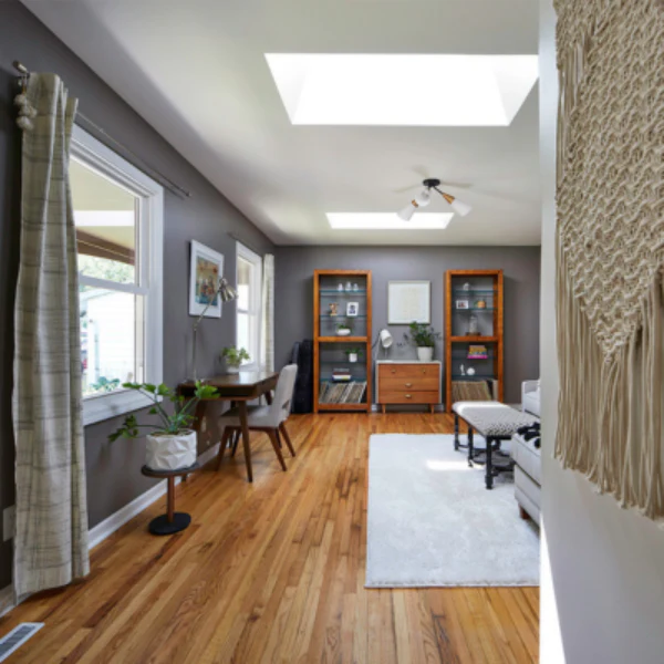 VELUX Solar Powered Venting Deck Mount Skylight - White Solar Powered Shade - Image 12