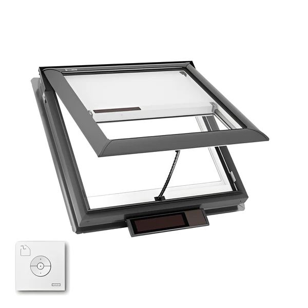 VELUX Solar Powered Venting Deck Mount Skylight - White Solar Powered Shade - Image 20